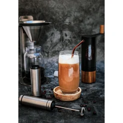 AdhocKaffeemühle Mrs.Bean Akazie/schwarz 21,8cm mit Kurbel