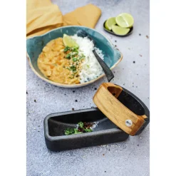 AdhocWiegemörser Rocca Gusseisen/Akazie 17x10,7x7,2cm