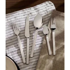 AlessiBesteckgarnitur 5 tlg. Edelstahl Dry mattierter Griff