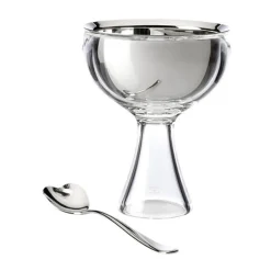 AlessiEisbecher mit Löffel weiss Big Love