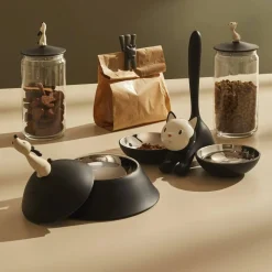 AlessiKatzennapf schwarz Tigrito