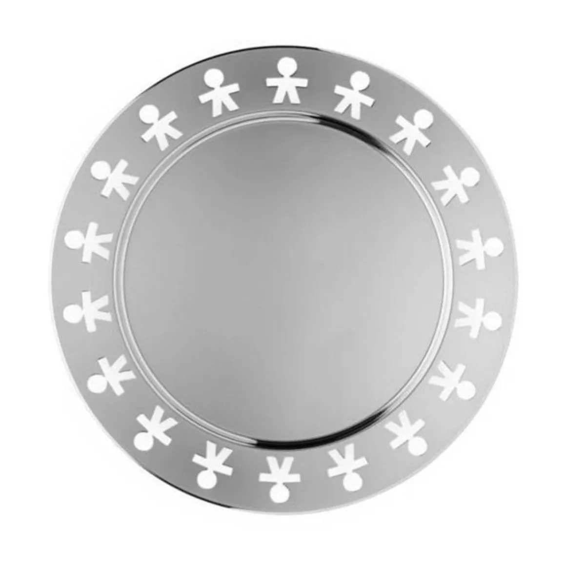 AlessiPlatte rund silber 40 cm Girotondo