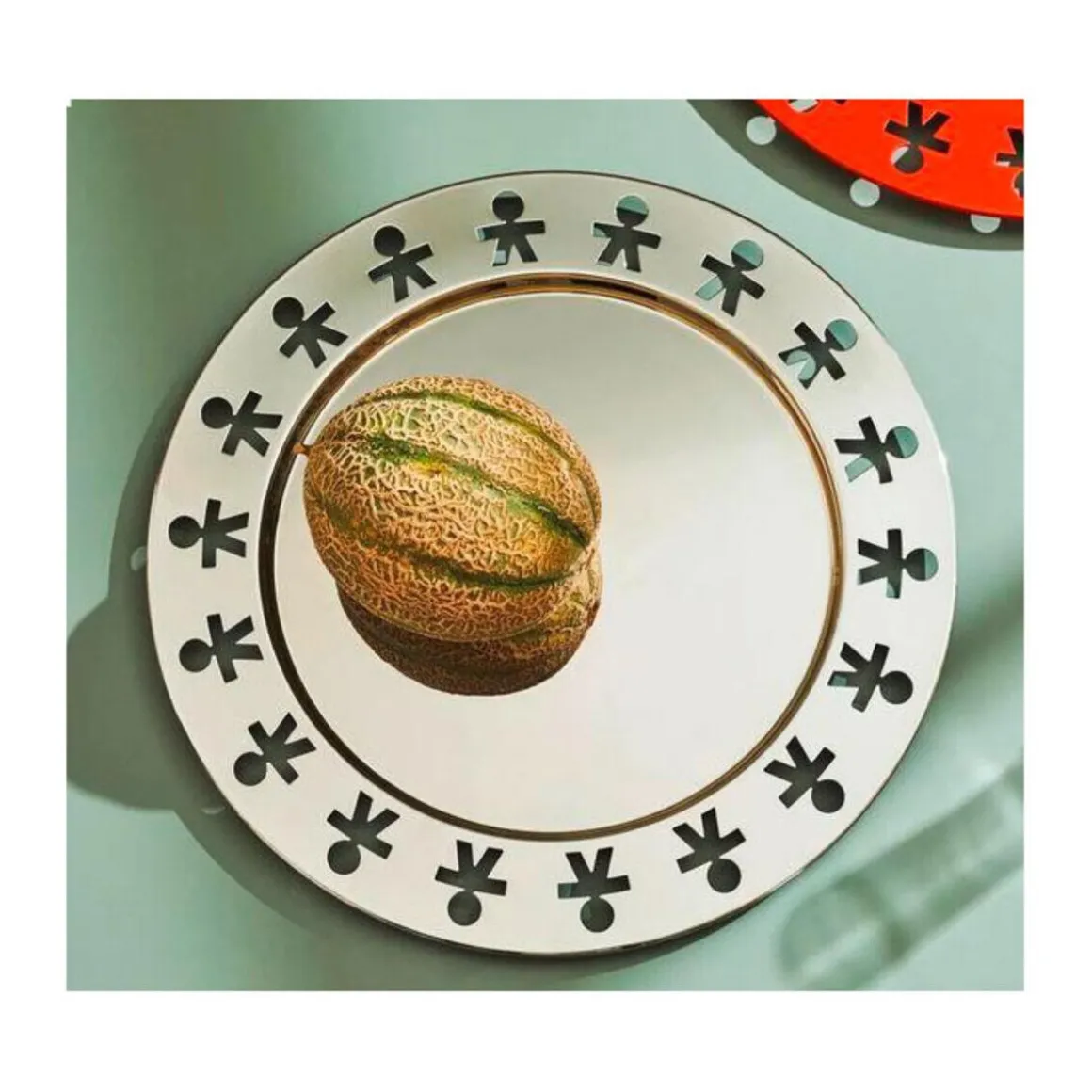 AlessiPlatte rund silber 40 cm Girotondo