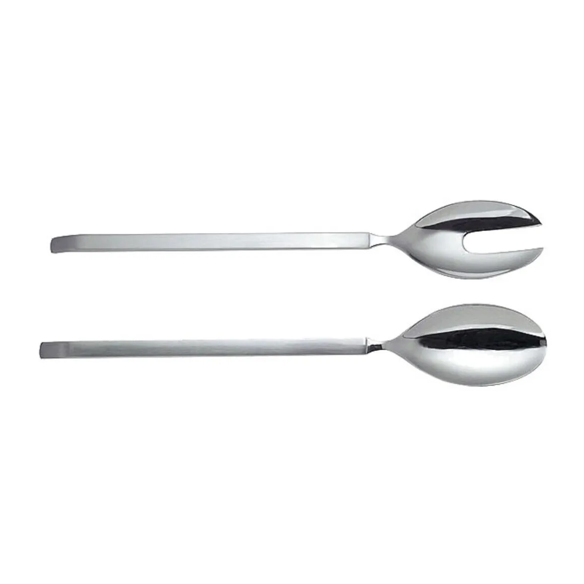 AlessiSalatbesteck 14 Edelstahl Dry mattierter Griff