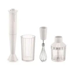 AlessiStabmixer-Set 4-tlg. Plissé weiß