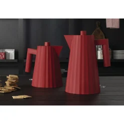 AlessiWasserkocher 1,0 l 2400 W Plissé rot