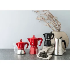 BialettiEspressokocher 2 Tassen Moka Exclusive Induction Red