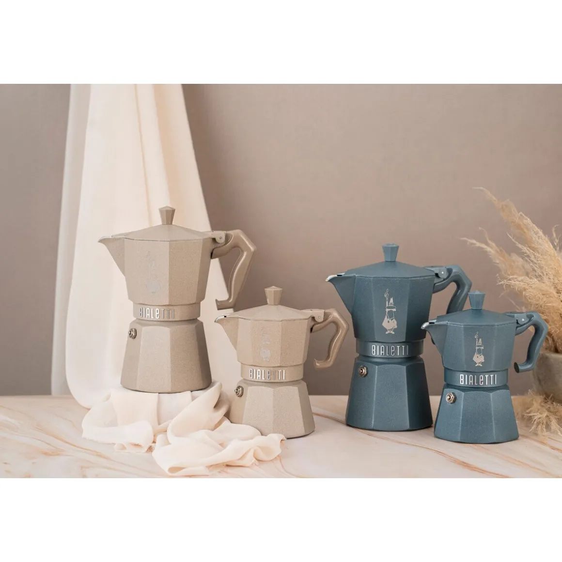 BialettiEspressokocher 3 Tassen Moka Express Exclusive Induction Grey