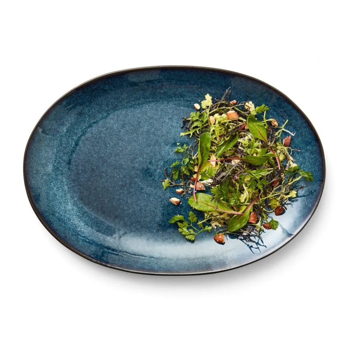 BitzPlatte oval 36x25cm dunkelblau