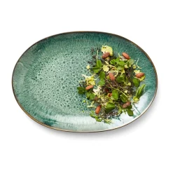 BitzPlatte oval 36x25cm grün