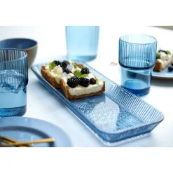 BitzServierplatte 38x14 cm Kusintha blau