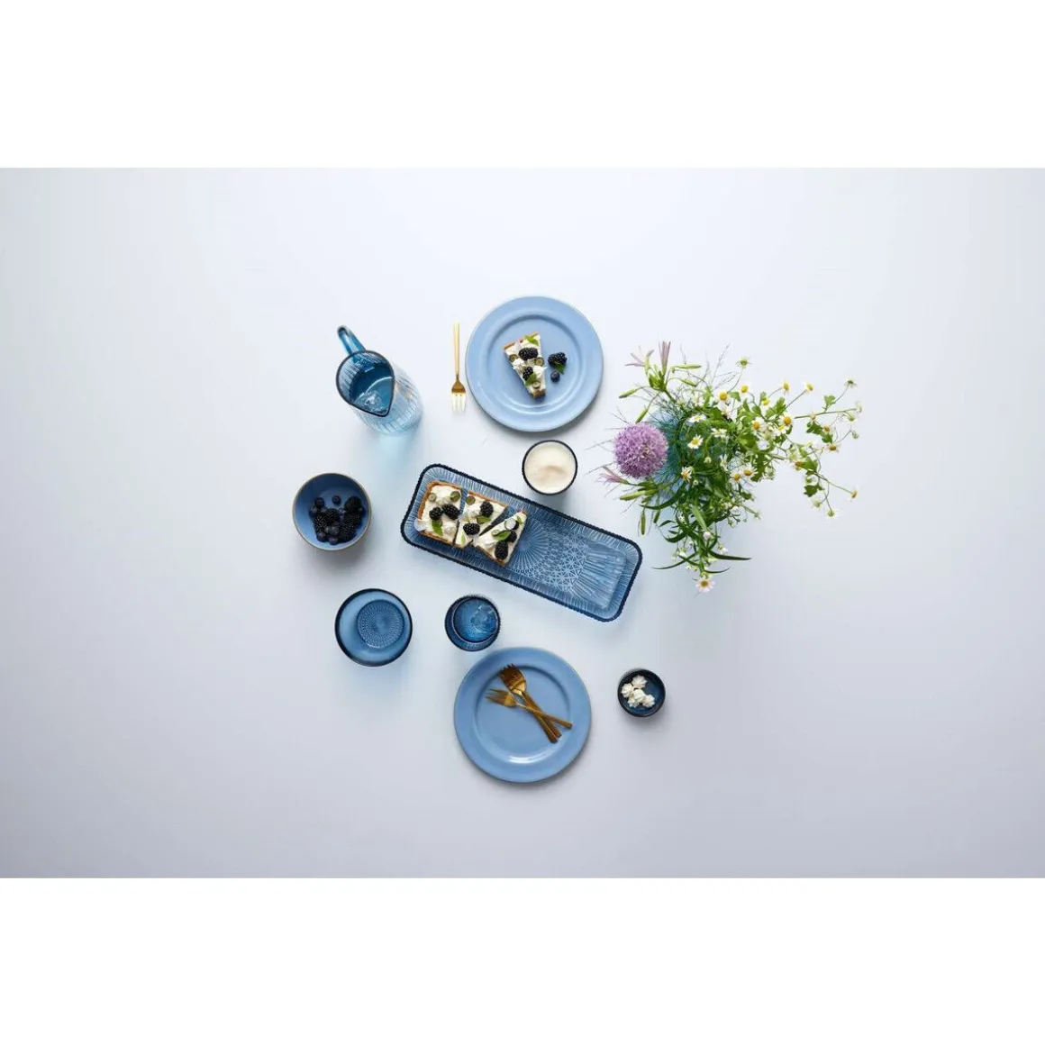 BitzServierplatte 38x14 cm Kusintha blau