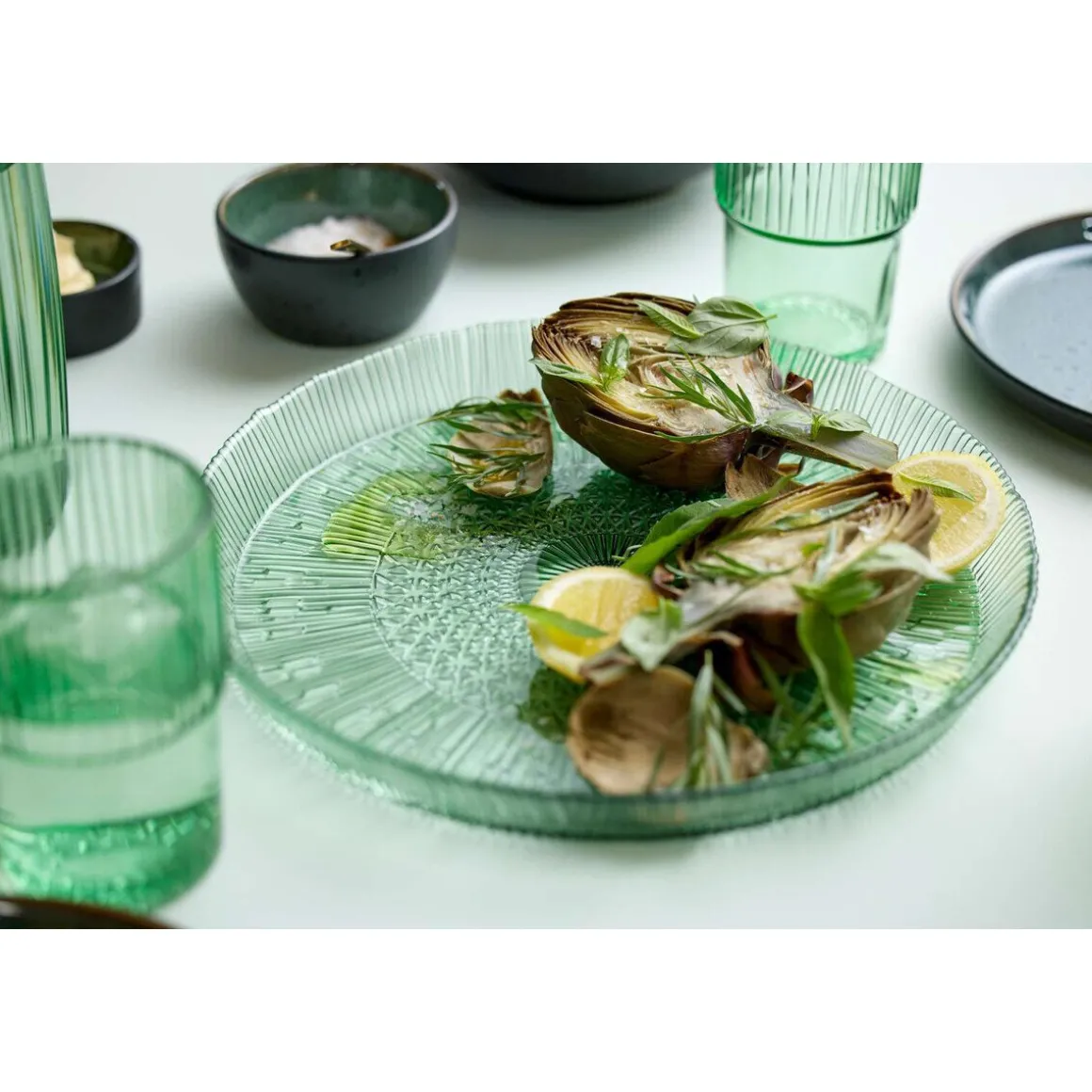 BitzServierteller 30 cm Kusintha grün