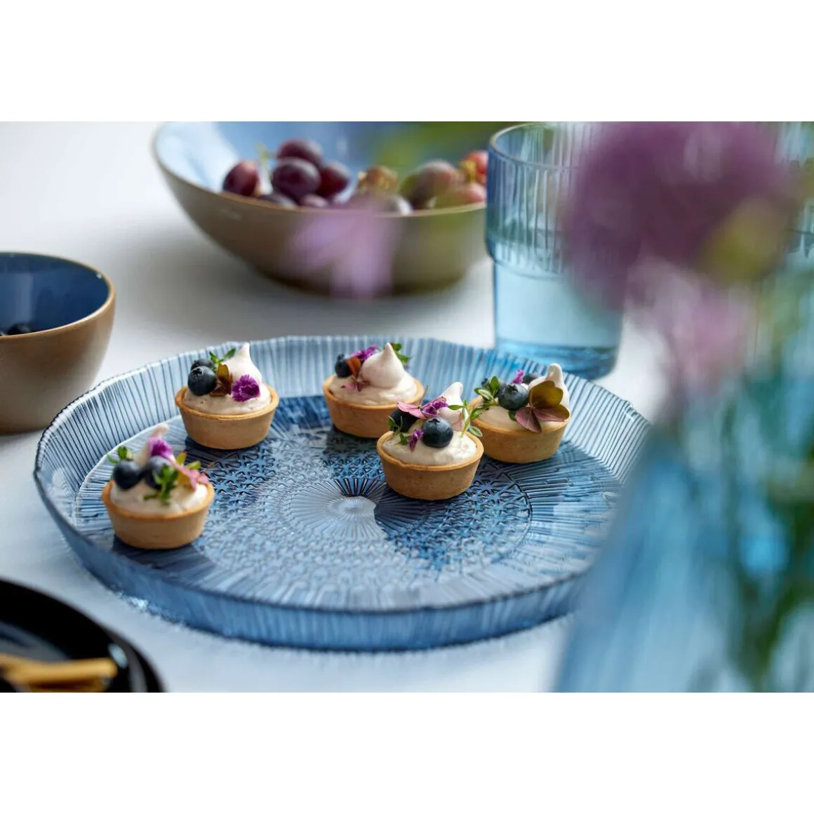 BitzServierteller 30 cm Kusintha blau