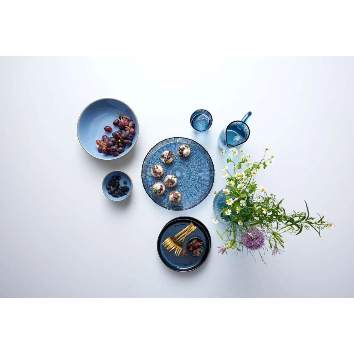 BitzServierteller 30 cm Kusintha blau