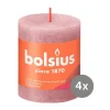 Bolsius4er Pack Stumpenkerze 80/68 Rustik Shine eschen rose 39