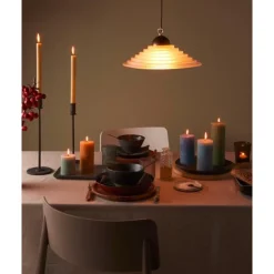 Bolsius8er Pack Stumpenkerze 100/50 Rustik Shine olivengrün 70