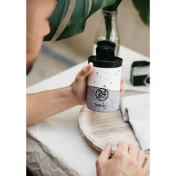 24bottlesThermobecher 350 ml Wabi mit Kaffeedeckel