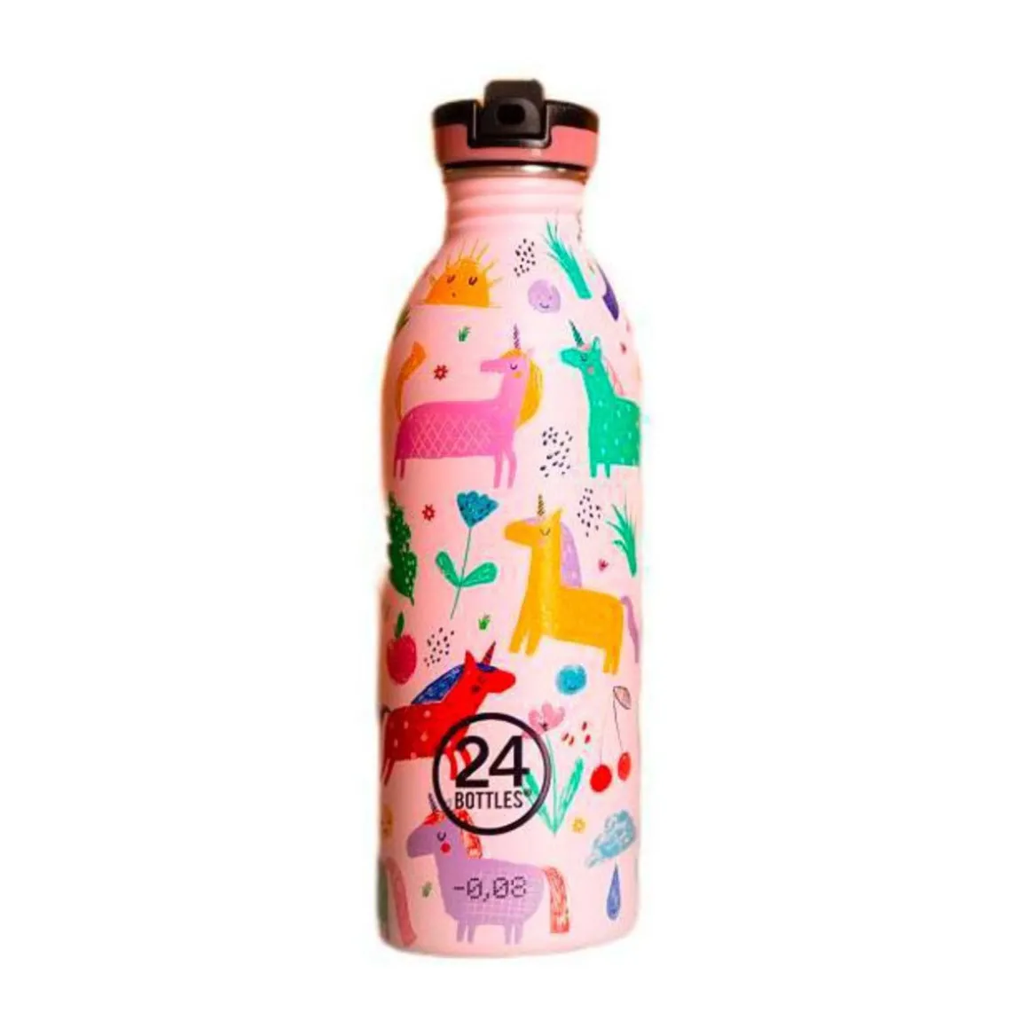 24bottlesTrinkflasche 0,5 l Magic Friends rosa mit Sportdeckel
