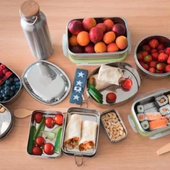 BrotzeitLunchbox 2in1 17x13x6 cm edelstahl