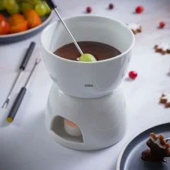 CilioSchokoladenfondue-Set 6-tlg. Classic weiß