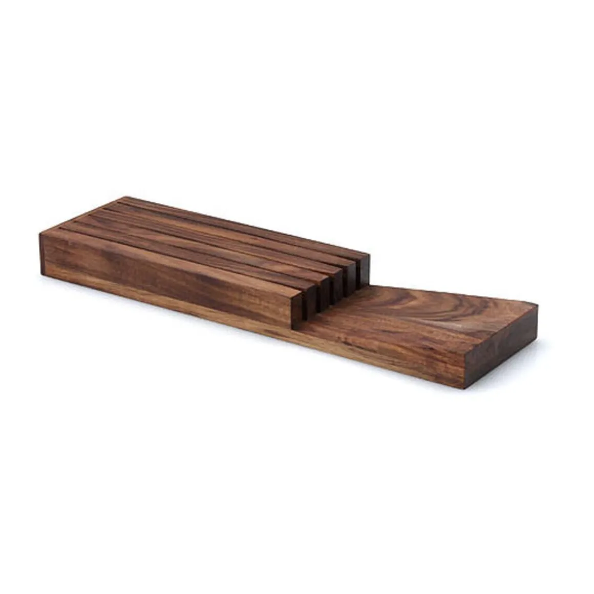 ContinentaMesserblock f. Schublade 5 Messer 39 x 11 x 3,5 cm Akazie