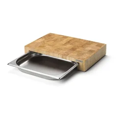 ContinentaSchneidebrett mit Schublade 39x27x6 cm Stirnholz