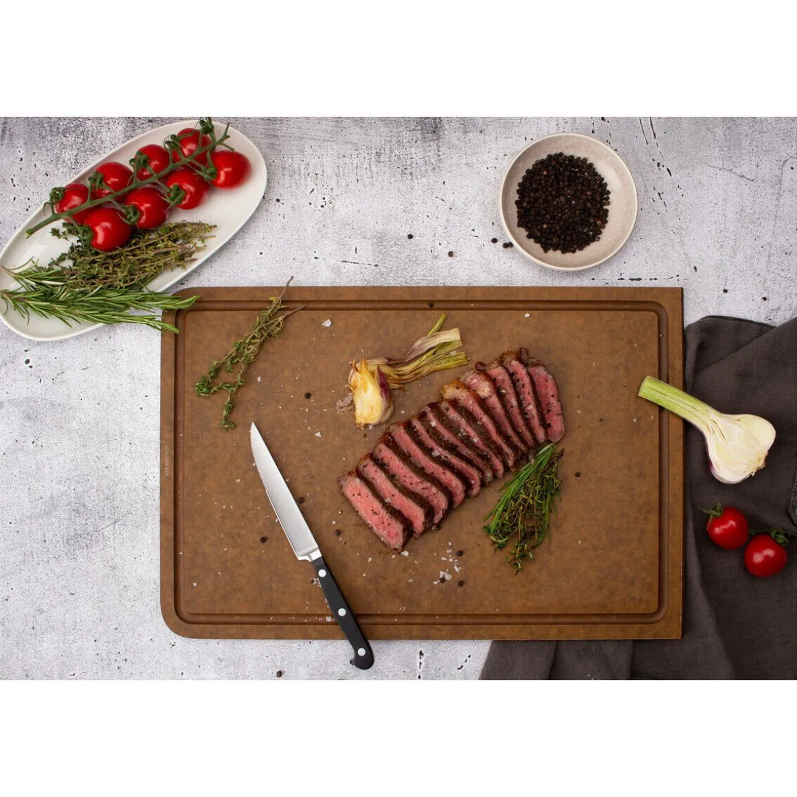 ContinentaTranchierbrett 44x29,8x0,9 cm Duracore braun