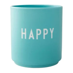 Design LettersBecher 8 cm Favourite News Happy aqua