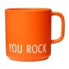 Design LettersHenkelbecher 8 cm Favourite Your Rock orange