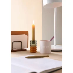 Design LettersKerzenständer 9 cm Hoop rauch/milchgelb