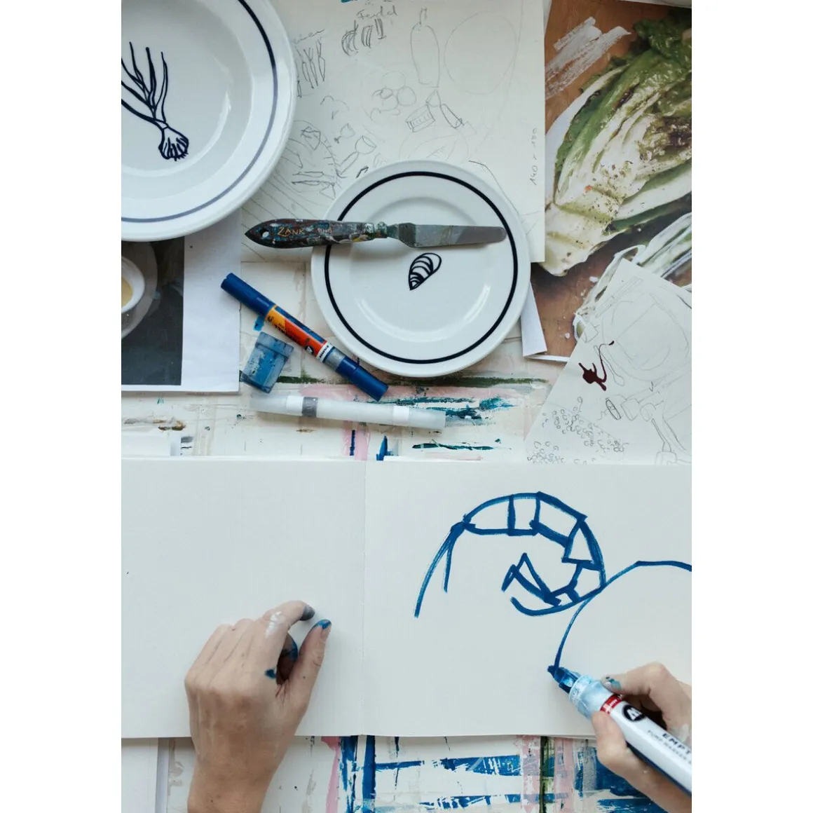 DibbernBrotteller 17 cm Solid Color Brasserie Marine