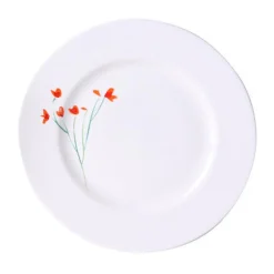 DibbernTeller 21 cm Impression Blume rot