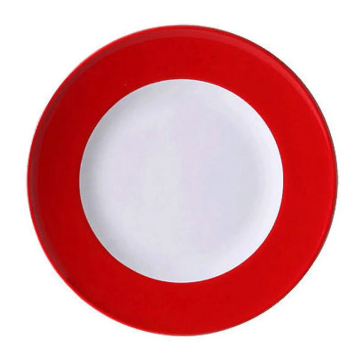 DibbernTeller flach 19 cm Solid Color Signalrot