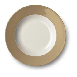 DibbernTeller tief 23 cm Fahne Solid Color clay