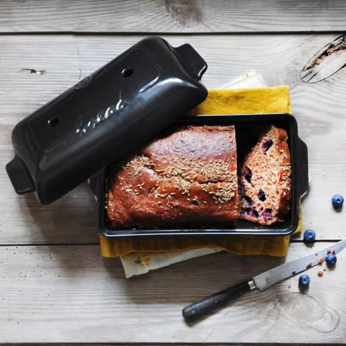 Emile HenryBrotform 2-tlg. Fusain