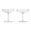 ferm LIVINGChampagnerschale 2er-Set Ripple klar