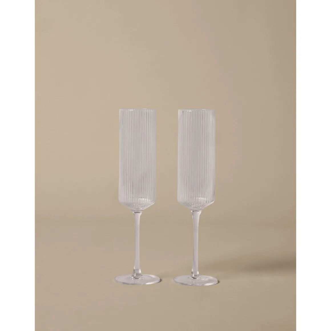 ferm LIVINGRipple Champagnerglas 2er-Set klar