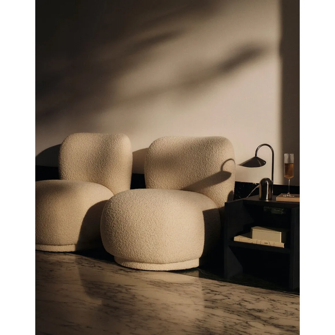 ferm LIVINGRipple Champagnerglas 2er-Set klar