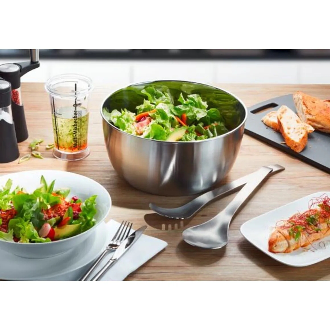 GefuSalatschleuder 3,0 l Rotare edelstahl