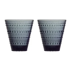 IittalaTrinkglas 2er-Set Kastehelmi dark grey