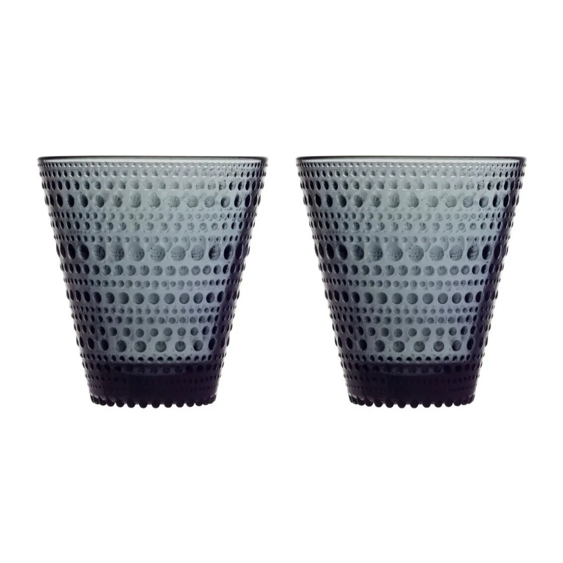 IittalaTrinkglas 2er-Set Kastehelmi dark grey