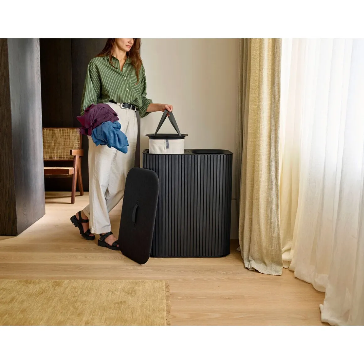 Joseph JosephWäschetrennkorb 90,0 l Tota Twin Luxe schwarz