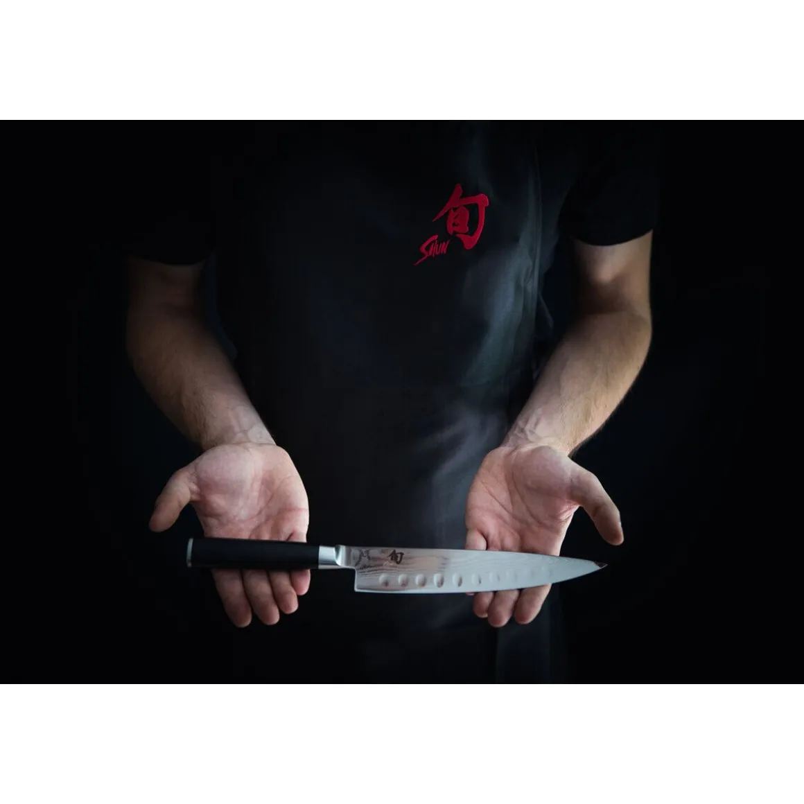 KaiSantokumesser Shun mit Kullenschliff 18 cm