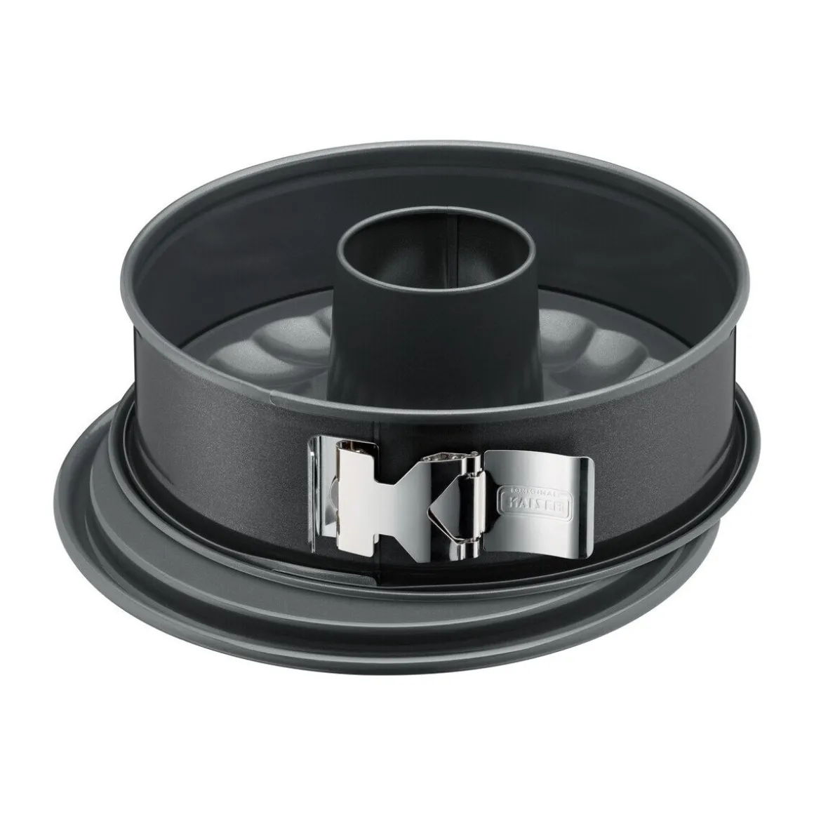 KaiserSpringform mit Flach- und Rohrboden 26 cm La Forme Plus SafeClick schwarz