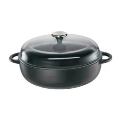 KüchenprofiBauernpfanne mit Glasdeckel 28 cm Provence schwarz