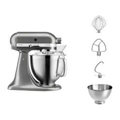 KitchenAidKüchenmaschine 4,8 l 300 W Artisan Premium Medaillon Silber