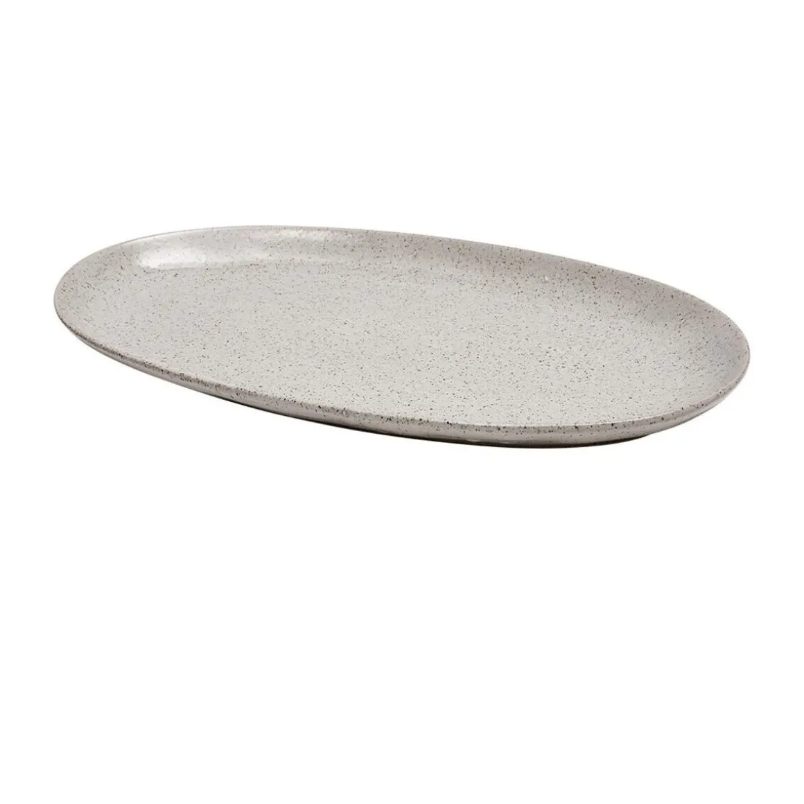 LadelleServierplatte oval 41x25 cm Artisan hellgrau