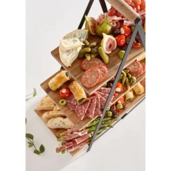 LadelleServierturm Akazie/Eisen 50x24x54cm