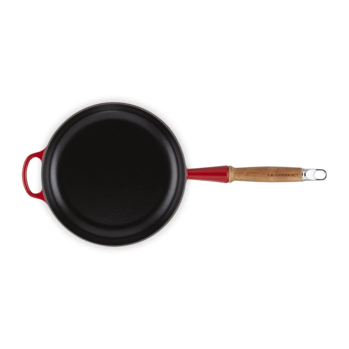 Le CreusetBratpfanne 24cm m. Holzgriff kirschrot Guss